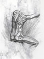 Michael Hensley Drawings, Male Form 84